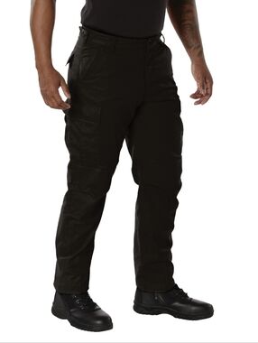 Rothco Battle Tactical Pants Mens Size 2XL Black Cargo BDU NWT Adjustable